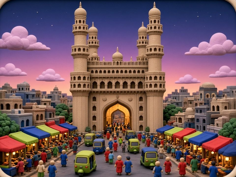 Illustration of the Charminar, Hyderabad
