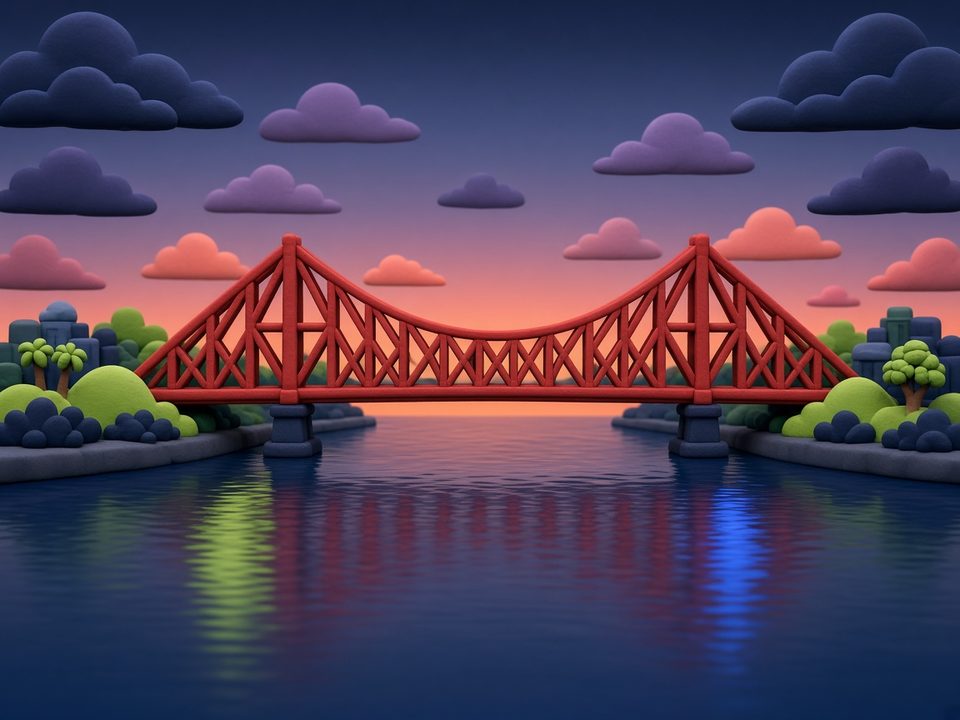 Illustration of Howrah Bridge, Kolkata