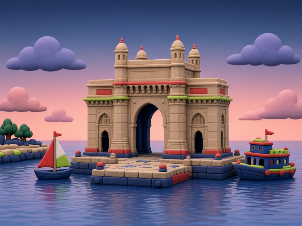Illustration of the Gateway of India, Mumbai